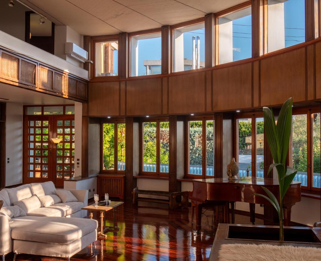 Villa Zoe Seaside Unique Villa Voula Athena Bagian luar foto